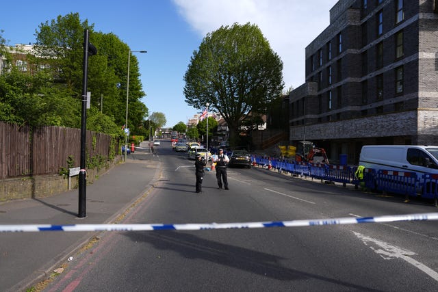 The scene in Golders Green