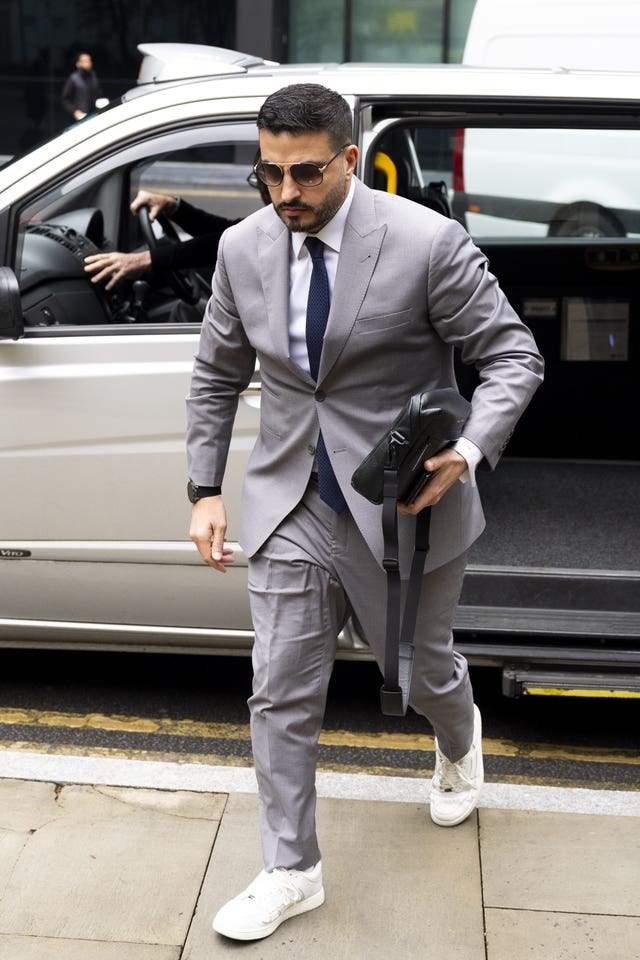 Saif Alrubie arrives at Southwark Crown Court in London