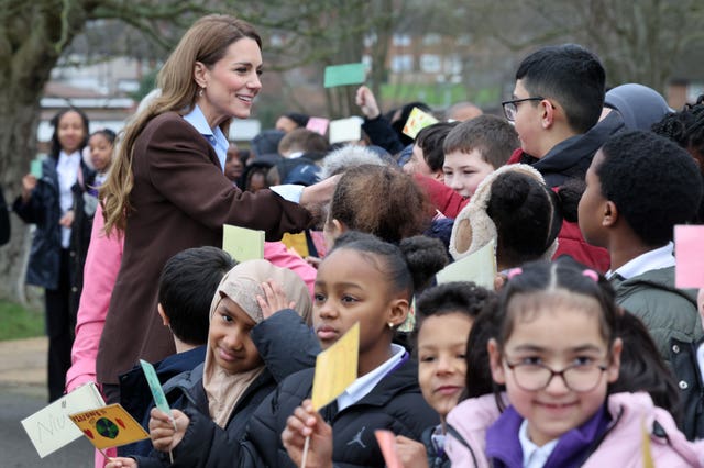 The Princess of Wales visiting Castle Hill Academy in south London