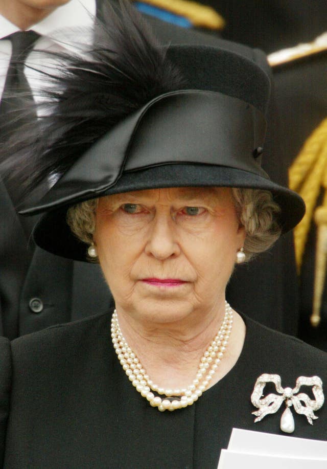 The Queen after her mother's funeral 