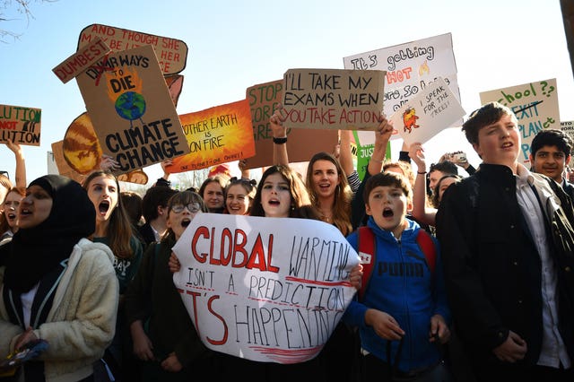 Climate change protest