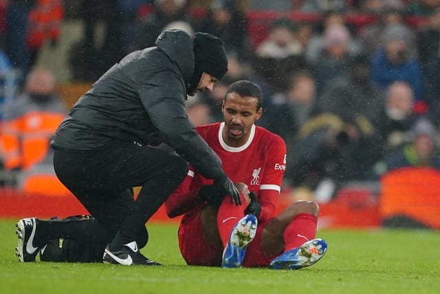Matip's injury is likely to keep him out for the rest of the season (Peter Byrne/PA)