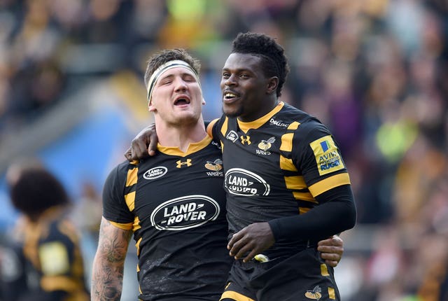 Christian Wade (right) in action for Wasps