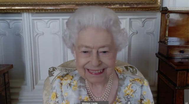 The 95-year-old monarch has been carrying out virtual events (Buckingham Palace/PA)
