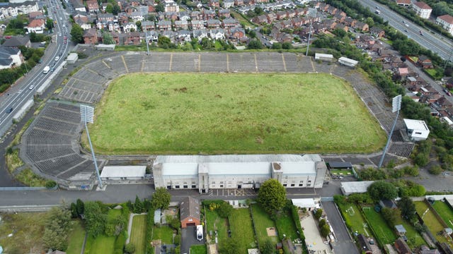 Aerial view of Casement Park