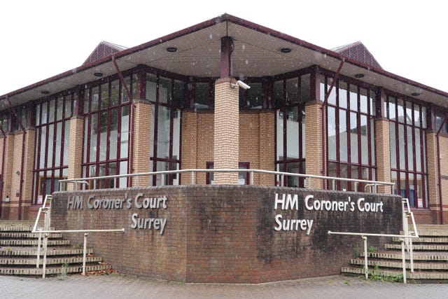 A general view of Surrey Coroner’s Court in Woking. 