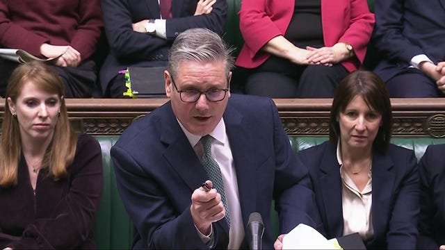 Prime Minister Sir Keir Starmer speaking during Prime Minister’s Questions in the House of Commons 