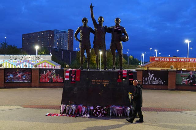 Sir Bobby Charlton tributes at Old Trafford