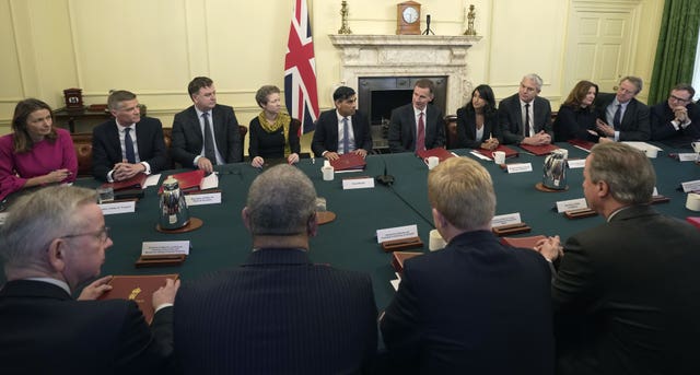 The first meeting of the new Cabinet