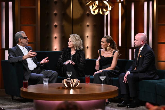 Jeff Goldblum, Jennifer Saunders and Vanessa Williams on the Claudia Winkleman Show