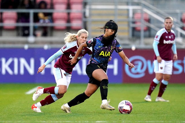 West Ham United v Tottenham Hotspur – Barclays FA Women’s Super League – Chigwell Construction Stadium