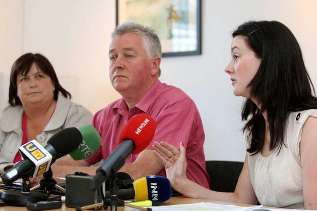 Charlie Flanagan accepted Mr McAnespie's relatives, pictured on a previous occasion, would likely be disappointed (Niall Carson/PA)