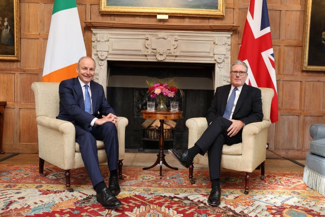 Taoiseach Micheal Martin and PM Keir Starmer meeting