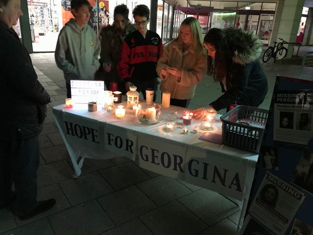 Family and friends gather in Worthing for a candlelight vigil to mark the birthday of missing mother Georgina Gharsallah