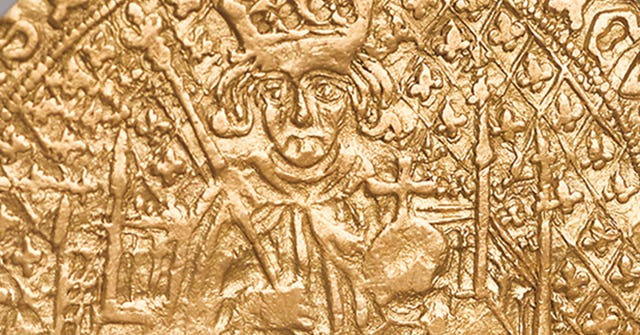 Detail of the rare coin 
