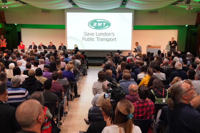 A rally at the TUC's Congress House, London 