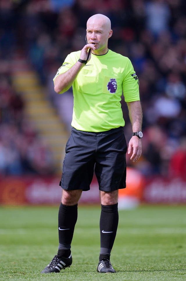 Clattenburg also highlighted an error by referee Paul Tierney, pictured, in Forest's match against Liverpool