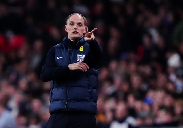England manager Thomas Tuchel points during the defeat to Japan