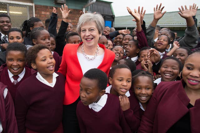 Theresa May trip to Africa