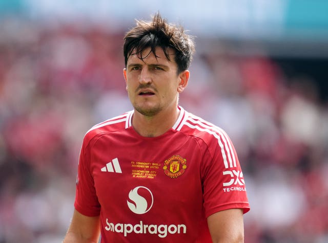 Close up of Harry Maguire during the Community Shield