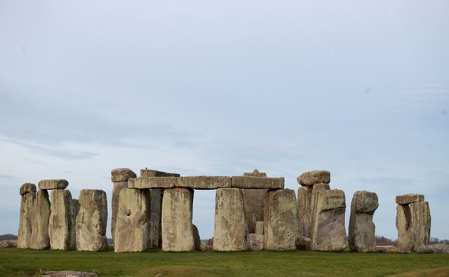 Stonehenge on Salisbury Plain in Wiltshire,