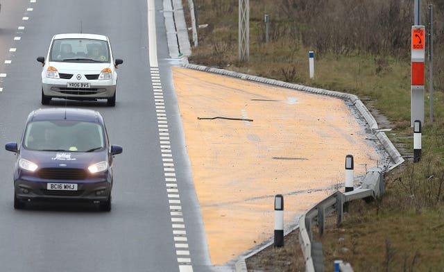 There are around 500 miles of smart motorways in England (Martin Rickett/PA)