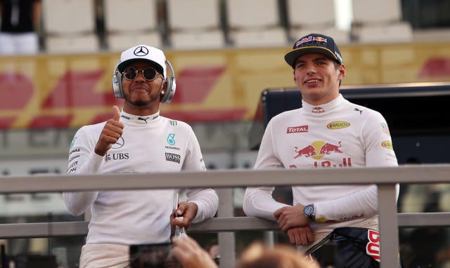 Max Verstappen and Lewis Hamilton