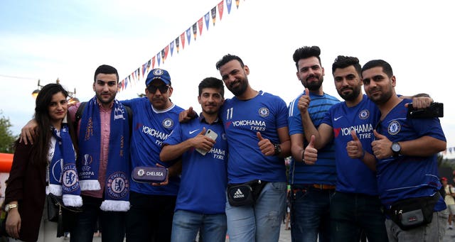 Chelsea and Arsenal Fans in Baku