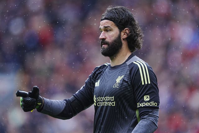 Liverpool goalkeeper Alisson Becker in action