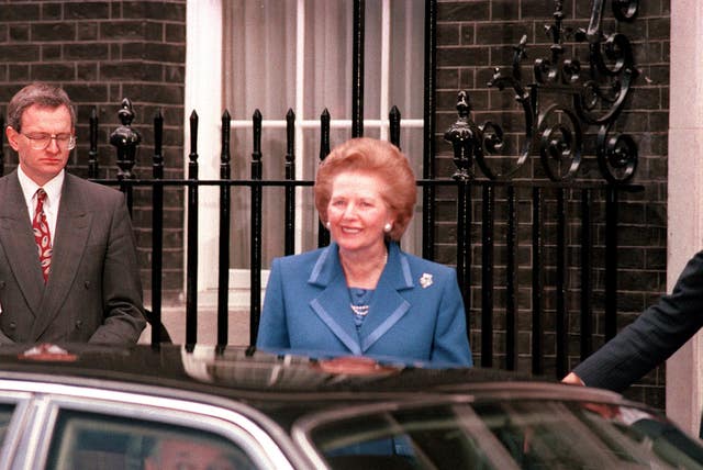 Margaret Thatcher picture on November 22 1990, the day she formally resigned as prime minister (PA)