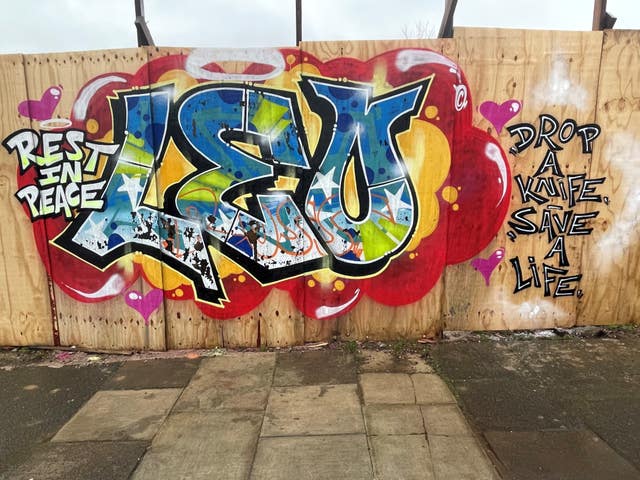 A mural paying tribute to Leo Ross