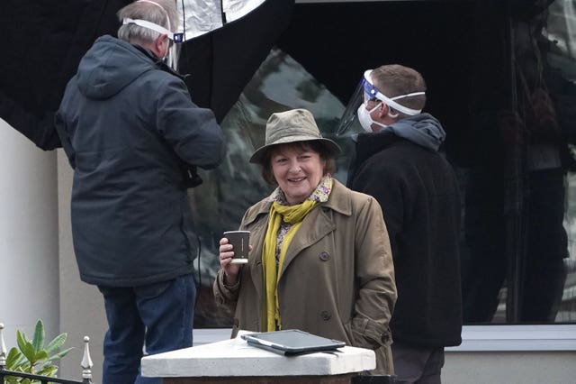 Brenda Blethyn filming the new series of Vera 