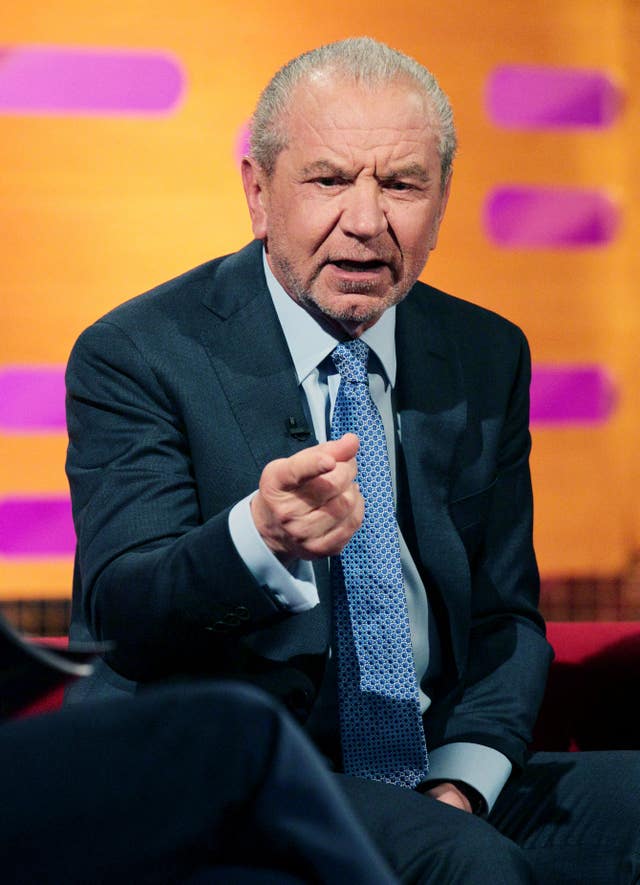 Lord Sugar on a TV show