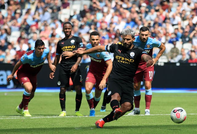 Sergio Aguero has scored all three of his penalties this season