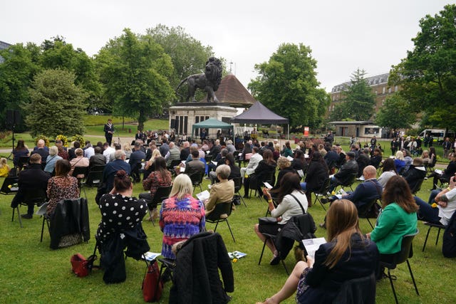 Forbury Gardens memorial service
