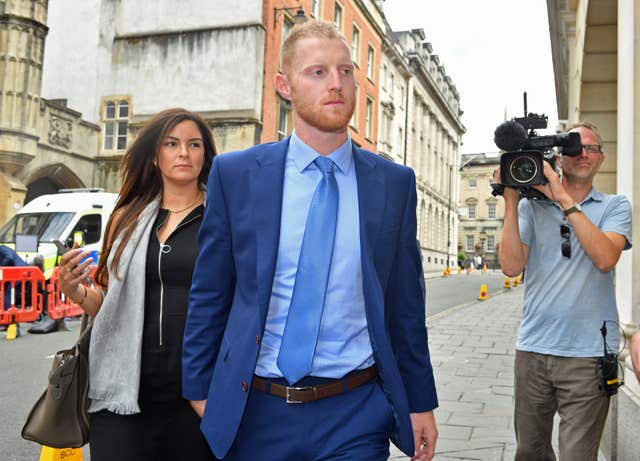 Ben Stokes outside Bristol Crown Court