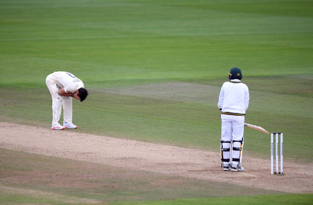 James Anderson cut a frustrated figure after dropped catches
