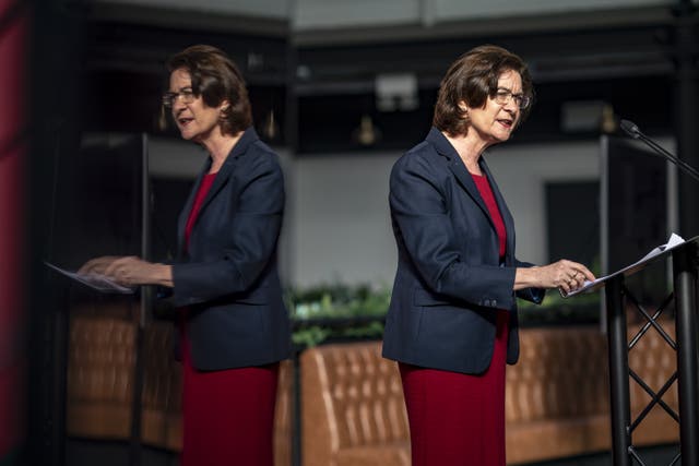 Lady Morgan reflected in a mirror