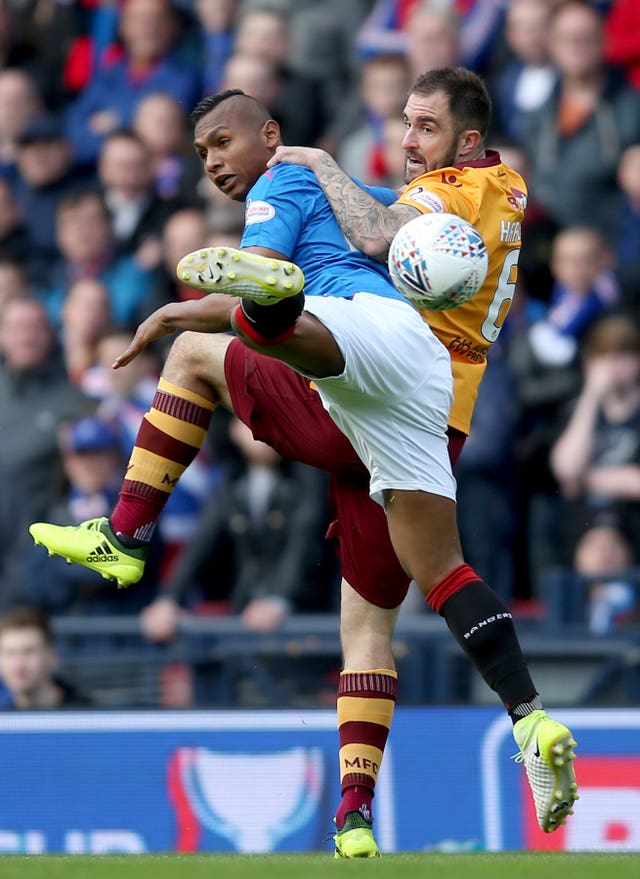 Hartley helped Motherwell to a cup semi-final win over Rangers