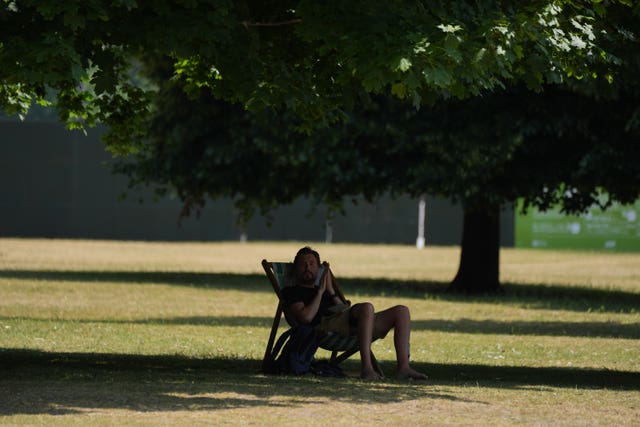 A man sitting in a deckchair