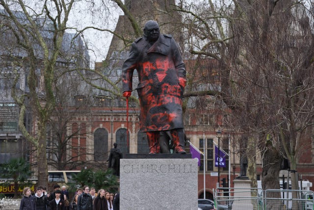 Churchill statue vandalised