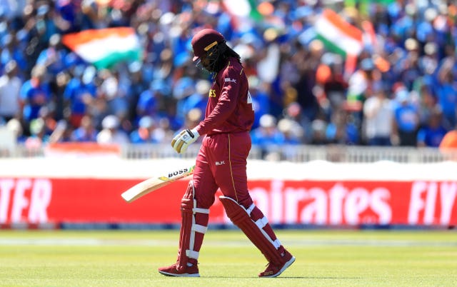 Gayle walks off for one last time