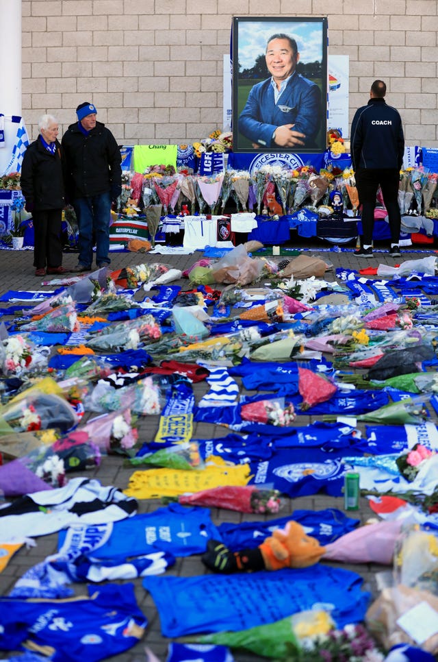 Tributes left outside the stadium after the crash