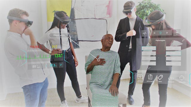 Mixed reality holographic patients