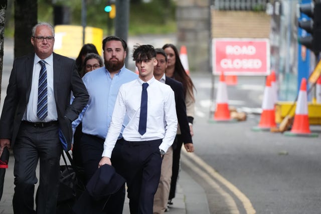 Jake Loy arrives at the High Court in Glasgow for sentencing