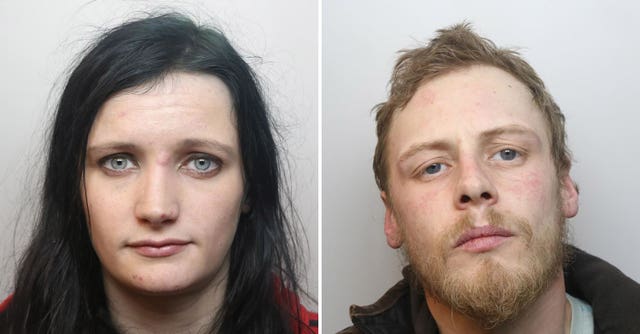 Shannon Marsden and Stephen Boden were convicted of murdering Finley Boden (Derbyshire Police/PA)