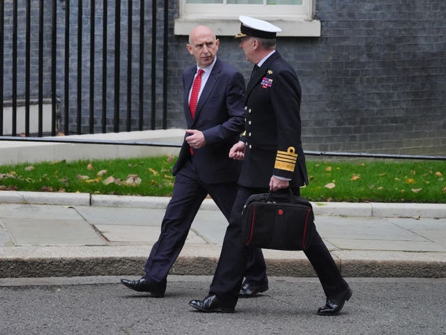 Defence Secretary John Healey and Chief of the Defence Staff Admiral Sir Tony Radakin