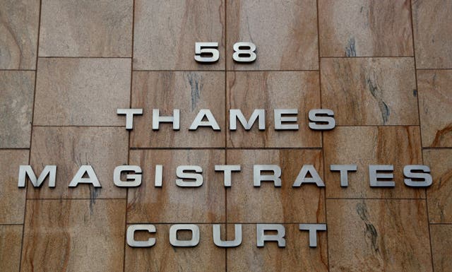 Thames Magistrates Court in London (Gareth Fuller/PA)