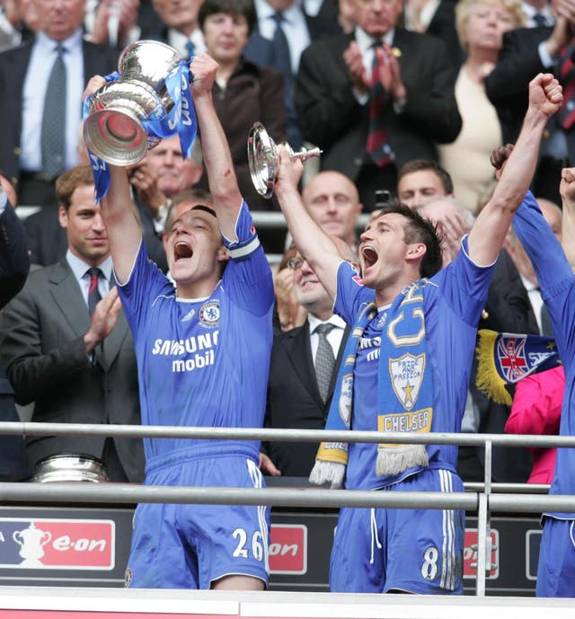 Lampard won his first of four FA Cups in 2007 when Chelsea defeated Manchester United 1-0 to lift the trophy 