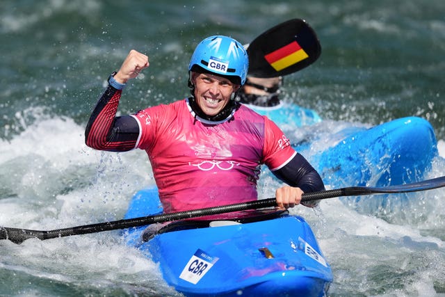 Joe Clarke claimed silver in the inaugural kayak-cross competition